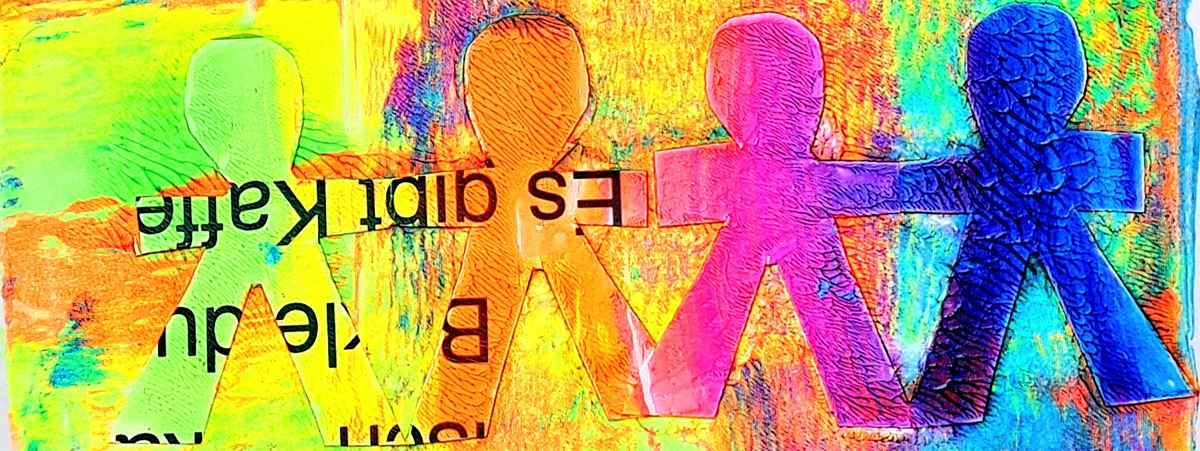 Gellidruck mit Strichmännchen