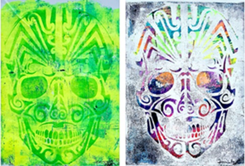 Regenbogentotenkopfreihe